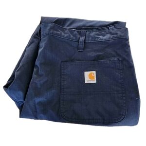 Carhartt Relaxed Fit Ripstop Canvas Work Pant Mens Size 40x32 Navy Blue